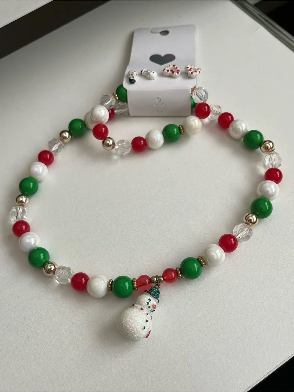 The Children's Place Girls Christmas Set Necklace Bracelet 4 Pack- Multi NWT